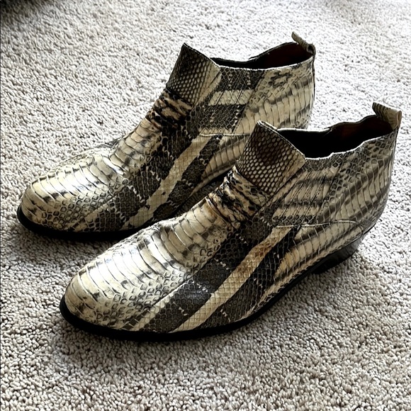 Vintage Real Snakeskin Men's Ankle Boots - Picture 2 of 8